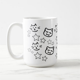 Caneca De Café Rosto de Gato Preto