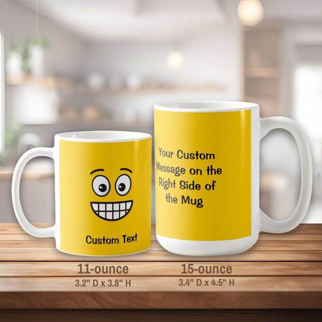 Caneca De Café Rosto de Grelha com Olhos Abertos (Criador carregado)