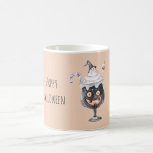 Caneca De Café Rosto de Halloween do Copo Preto