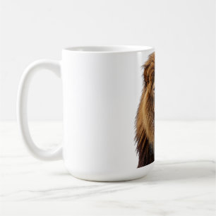 Caneca De Café Rosto de Leão Majestoso com Olhos Azuis Anima Fa