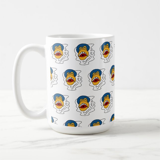 Caneca De Café Rosto de macaco sorridente (Esquerda)