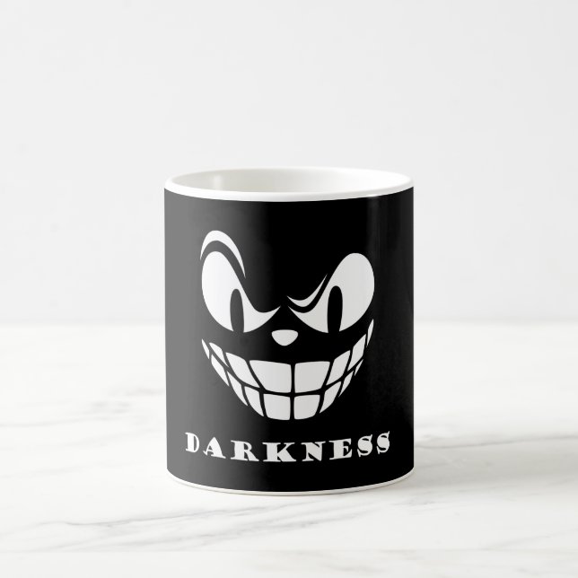 Caneca De Café Rosto de monstro das trevas (Centro)