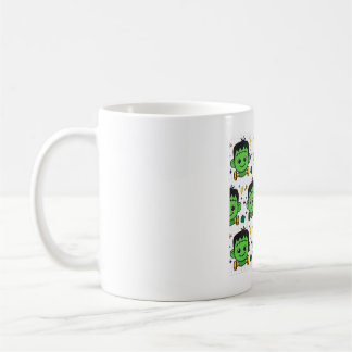 Caneca De Café Rosto de Monstro de Frankenstein Fofo Padrão de Ha