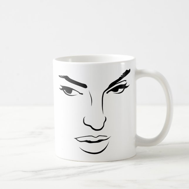 Caneca De Café Rosto de Mulher (Direita)