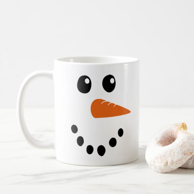 Caneca De Café Rosto de Neve (Com Donut)