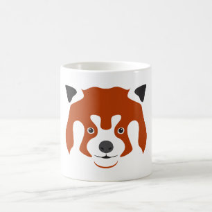 CANECA DE CAFÉ ROSTO DE PANDA VERMELHO