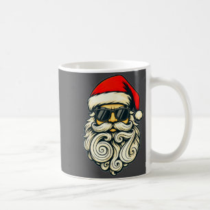 Caneca De Café Rosto de Papai Noel Óculos de Sol Retro 6 7 Natal