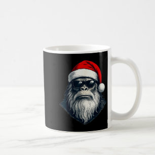 Caneca De Café Rosto de Pé Grande Óculos de Sol Papai Noel Natal