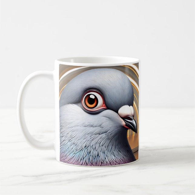 Caneca De Café Rosto De Pombo Engraçado (Esquerda)