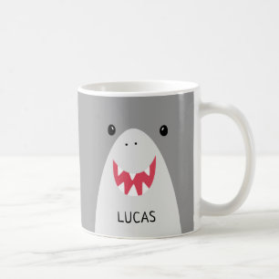 Caneca De Café Rosto de Tubarão Cortado