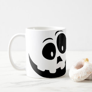 Caneca De Café Rosto Fantasma Louco do Halloween