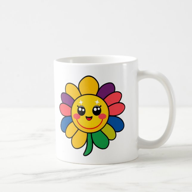 Caneca De Café Rosto Inverso Feliz (Direita)