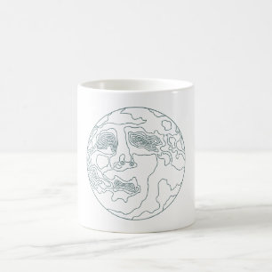 Caneca De Café rosto na lua