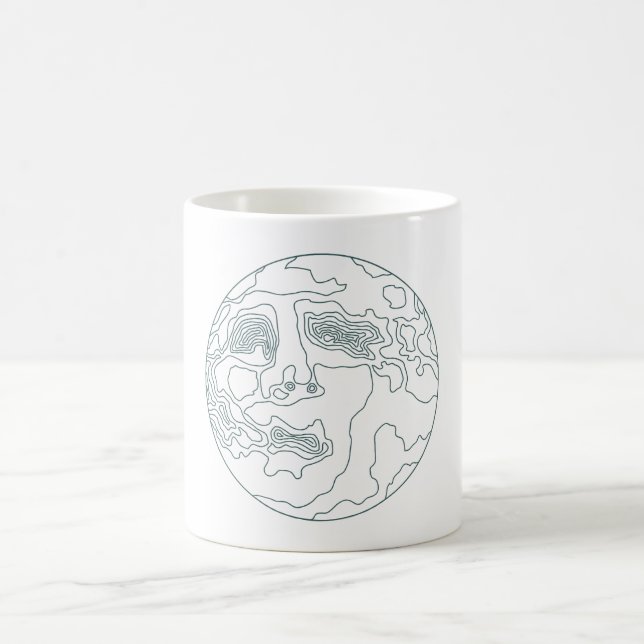Caneca De Café rosto na lua (Centro)
