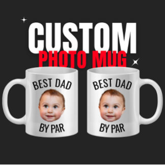 Caneca De Café Rosto Personalizado Melhor Pai Pelo Par Pai Person