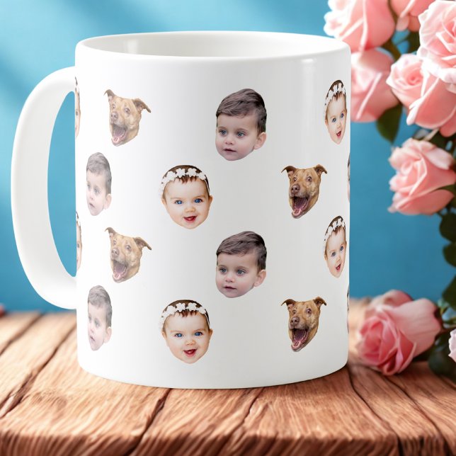 Caneca De Café Rosto Personalizado, Oferta Única de 3 Fotos para  (Criador carregado)
