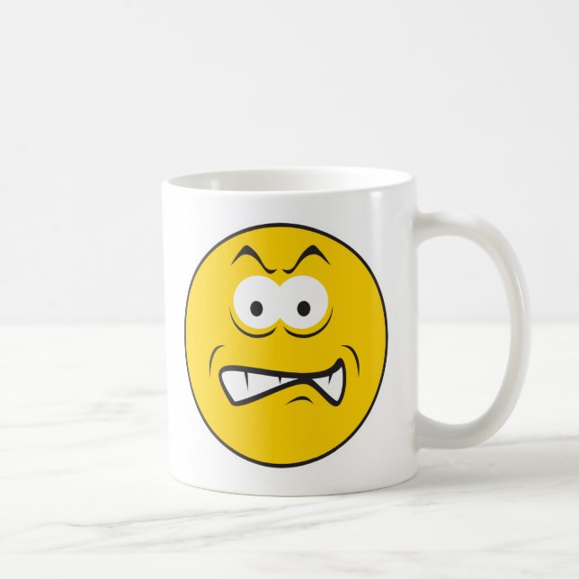 Caneca De Café Rosto Rosnando de Raiva (Direita)