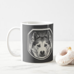 CANECA DE CAFÉ ROSTO SIBERIANO HUSKY