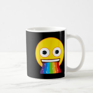 Caneca De Café Rosto Sorridente Amarelo Boca Arco-íris Emoji Ofic