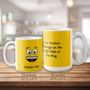 Caneca De Café Rosto sorridente com boca aberta