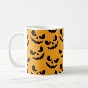 Caneca De Café Rostos assustadores, estilo vintage.