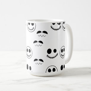 Caneca De Café Rostos do Dia das Bruxas