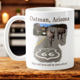Caneca De Café Rota 66 Burros De Arizona Oatman Na Rua