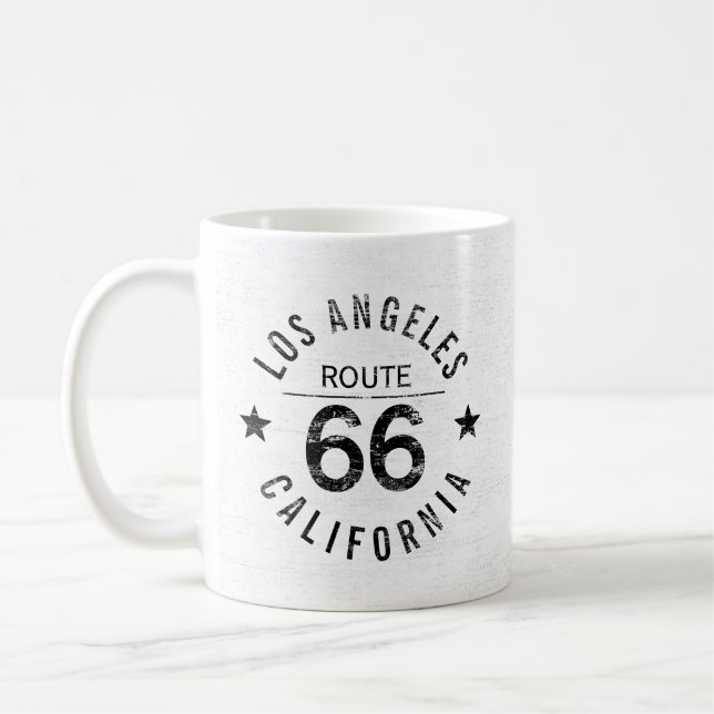 Caneca De Café Rota 66 da Califórnia em Los Angeles (Esquerda)
