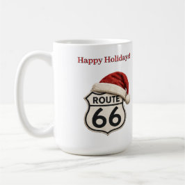 Caneca De Café Rota 66 Natal Café Cheer Chapéu de Papai Noel