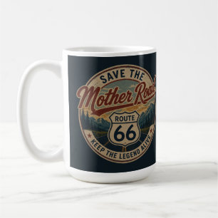 Caneca De Café Rota 66 Retro Montanha Insígnia Estilo Parque Naci