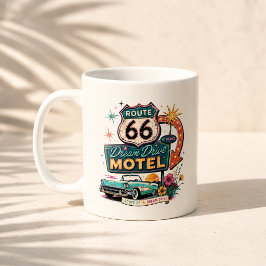 Caneca De Café Rota 66 Sonho de Condução Manhã Vibe de Viagem