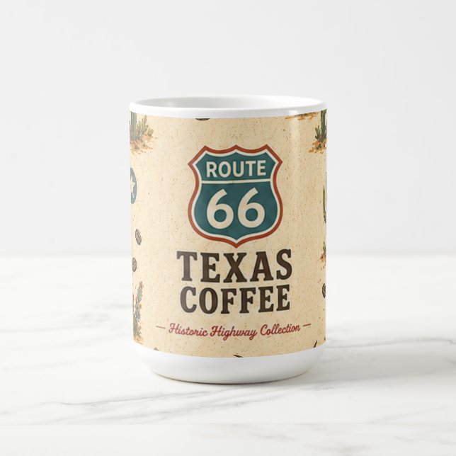 Caneca De Café Rota 66 Texas Lone Star Morning Roast (Centro)
