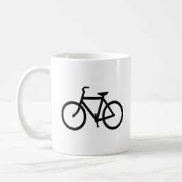 Caneca De Café Rota de Bicicleta Preta