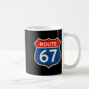 Caneca De Café Rota Retro 67 Meme Seis Sete Aura Energia Número 6