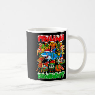 Caneca De Café Rotação Cerebral Italiana de Natal Engraçada Rotaç