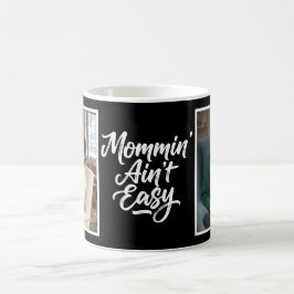 Caneca De Café Roteiro de Pincel Não é Fácil Mamãe 2Foto Preto