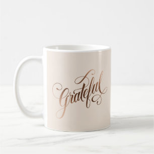 Caneca De Café Roteiro Grateful Elegante "Faux-foil" para Ação