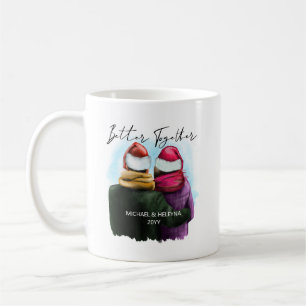Caneca De Café Roteiro Melhor Juntos Aquarela Casal Natal