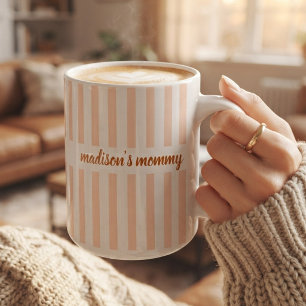Caneca De Café Roteiro Moderno Mamãe Papai Vovó Vovô Tia Listras