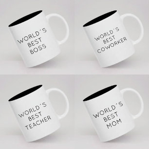 Caneca De Café Roteiro Moderno Personalizado Melhor Professor Mãe
