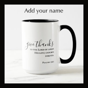 Caneca De Café Roteiro Personalizado Dar Graças Cristão