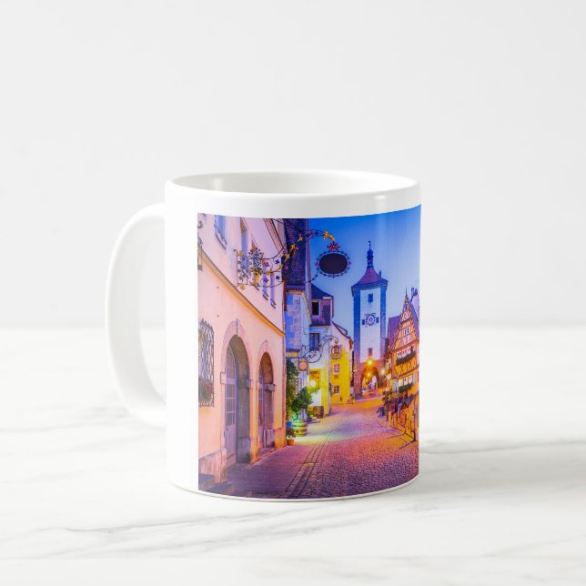 Caneca De Café Rothenburg ob der Tauber, Alemanha (Frente Esquerda)