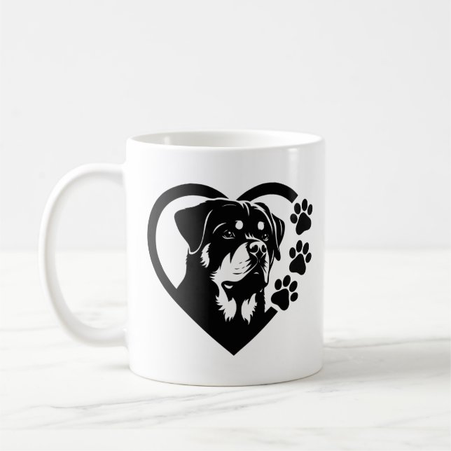 Caneca De Café Rottweiler (Esquerda)