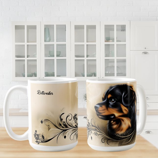 Caneca De Café Rottweiler (Criador carregado)