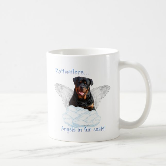 Caneca De Café Rottweiler Angel (Direita)