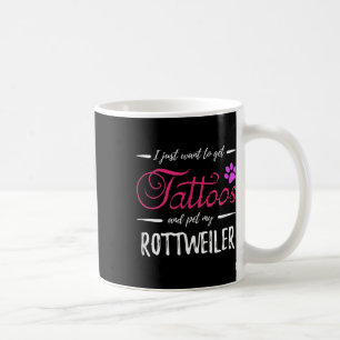 Caneca De Café Rottweiler Cão Passado Tatuagem Cachorro Engraçado