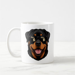 Caneca De Café Rottweiler de Michigan Usando Óculos de Sol