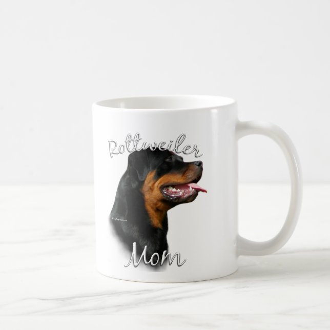 Caneca De Café Rottweiler Mãe 2 (Direita)