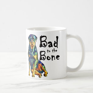 Caneca De Café Rottweiler - mau ao osso