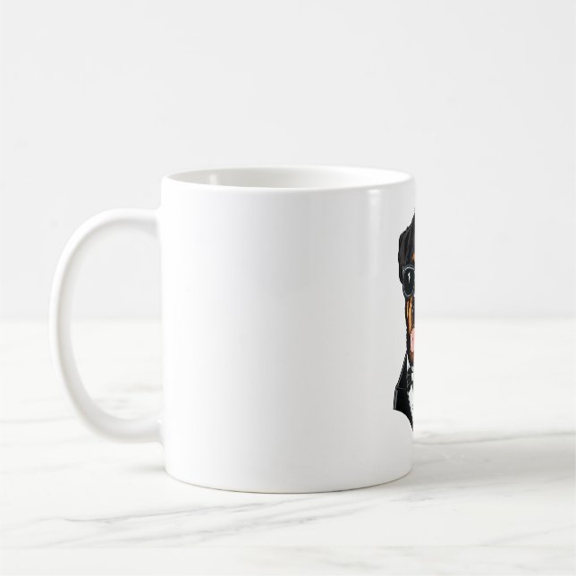 Caneca De Café Rottweiler O Guarda-costas (Esquerda)